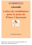 syhemalik: Lettre de candidature pour le poste de prince charmant