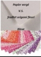 Livre audio: Bleue - Papier vergé V.S. feuillet origami fleuri 5