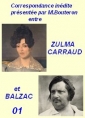 Balzac carraud bouteron: Correspondance inédite