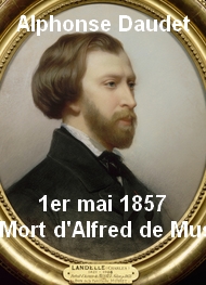 Illustration: Premier mai 1857 Mort d'Alfred de Musset - Alphonse Daudet