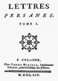 Montesquieu: Les lettres persanes