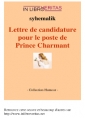 syhemalik: Lettre de candidature pour le poste de prince charmant