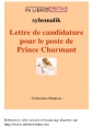 syhemalik: Lettre de candidature pour le poste de prince charmant