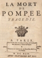 Pierre Corneille: la mort de pompée