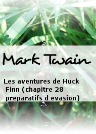Illustration: Les aventures de Huck Finn (chapitre 28 preparatifs d evasion) - Mark Twain