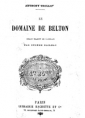 Anthony Trollope: Le Domaine de Belton