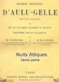 Aulu gelle: nuits attiques (tome 2)