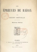 Henry Gréville: Les Epreuves de Raïssa