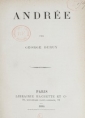 Georges Duruy: Andrée