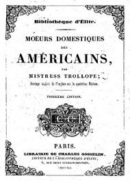 Illustration: Moeurs domestiques des Américains - Frances Trollope