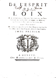 Illustration: De l'Esprit des Lois - Montesquieu