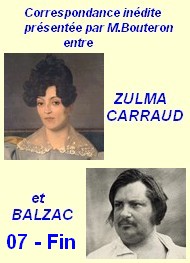 Balzac carraud bouteron - « Correspondance inédite, suite et fin 07 »