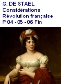 Germaine De staël: Considérations Révolution française, Parties 04, 05 & 06 Fin
